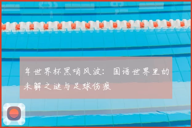 年世界杯黑哨风波:国语世界里的未解之谜与足球伤痕