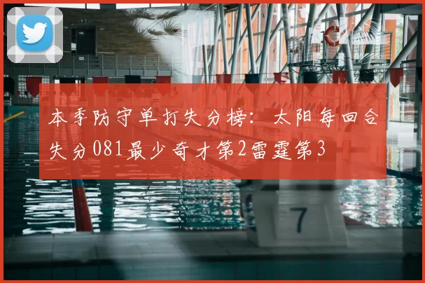 本季防守单打失分榜:太阳每回合失分081最少奇才第2雷霆第3